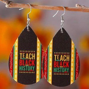 TEACH BLACK HISTORY EARRINGS